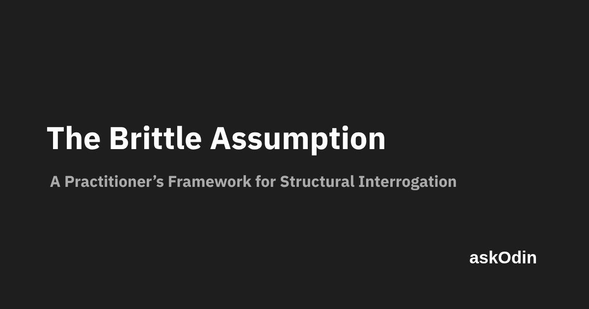 The Four Domains of Brittleness framework for investment analysis: Market (Pull), Model (Path), Moat (Pushback), and Management (People)